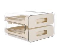 Alipis Porte-œufs pour Réfrigérateur avec Tiroir Coulissant à Compartiments Organisateur de Rangement Transparent et Empilable Support Œufs Frais pour Cuisine et Pique-