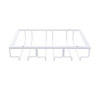 Alipis Porte-verres Suspendu en Acier Inoxydable Argenté Cuisine | Rangement sous Meuble, Structure Solide, Fond Antidérapant, pour Tasses et Mugs à Anse, Usage Domestique