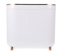 Alipis Poubelle De Luxe Légère Et Tendance Pour Salle De Bain Avec Couvercle Poubelle Étroite Pour Animaux De Compagnie Beige