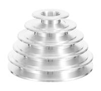 Alipis Poulie Pagode en Alliage D’Aluminium à 5 Étages Alésage Intérieur 18 MM Roulement Central 35 MM Poulie Motrice Renforcée pour Perceuse à Colonne Machine-Outil Transmission