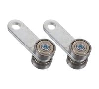 Alipis Poulies de Porte Coulissante en Acier Argenté Assemblage de Chariot Double Roue Facile à Installer Glissement Fluide pour Porte Coulissante de Placard