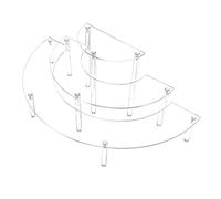 Alipis Présentoir à Gâteaux en Acrylique de Haute Qualité Support à à 3 Niveaux Présentoir à Desserts de Table pour Buffet de Bonbons