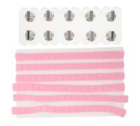 Alipis Présentoir à Ongles en Acrylique Mat avec Bordure Fleurie Rectangulaire 10 Pastilles D’Argile Rose pour Manucure Base Stable pour Entraînement Nail Art Support Pratique pour