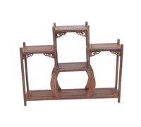 Alipis Présentoir Antique à Curiosités En Bois De Bois De Poulet, Étagère De Rangement Moyen-grosse Taille, Support Polyvalent Pour Décoration D'intérieur Et Objets D'art