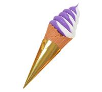 Alipis Présentoir de Desserts en PVC Cornet de Glace Simulé, Modèle de Crème Glacée Réaliste pour Décoration et Fête Estivale, Accessoire Unique pour Vitrine