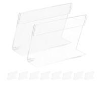 Alipis Présentoirs de Prix en Acrylique 10 Pièces Support d'Étiquettes Transparent 4X2 CM pour Affichage de Fruits et Légumes en Magasin