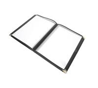 Alipis Protège-menu A4 Transparent Pvc Couverture De Menu Imperméable Pour Restaurant 8 Pages Protecteur De Livre De Recettes Porte-menus Portable Design Solide Et Sûr