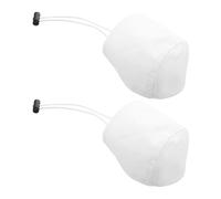 Alipis Protège-talons en Tissu Blanc 2 Pièces pour Chaussures, Résistant à L'usure, Protection du Talon pour Conduite Confortable et Semelle Antidérapante