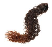 Alipis Queue de Cheval Bou Cordon pour Femme Perruque Longue Tressée Extension de Cheveux avec Bande de Serrage Postiche Bouclé pour Diverses Occasions