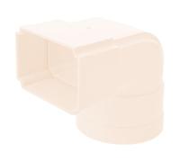 Alipis Raccord de Gouttière Carré vers Rond 80 MM en PVC Blanc Adaptateur pour Descente Pluviale Accessoire de Drainage Extérieur pour Récupération D’Eau de Pluie Installation Toiture