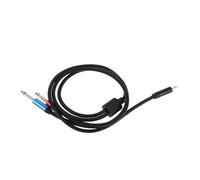 Alipis Rallonge Audio Jack 35 MM vers Double 65 MM 1 Mètre Câble Stéréo Compatible Casque Studio Amplificateur Enceinte Prise Audio Jack Câble D’Extension pour Usage Haute Fidélité