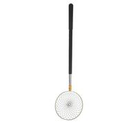 Alipis Ramasse-œufs Rangement Compact en Acier Inoxydable et Plastique Noir Télescopique Filet Rond Large Réduit la Casse des Coquilles pour Ferme et Grands Élevages