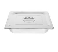 Alipis Récipient Buffet en Acier Inoxydable 1/2 avec Couvercle 65 CM d'Épaisseur Plateau de Service Rectangulaire pour Cantine Restaurant et Traiteur Bac à Plats Solide et Facile à