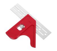 Alipis Règle de Menuiserie Multifonctionnelle en Alliage D’Aluminium 15 CM Outil de Mesure Multi-Angles Précis pour Travail du Bois et Construction Équerre Légère Portable pour Usage