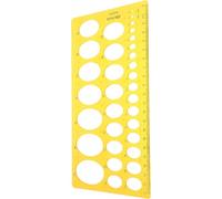Alipis Règle de Mesure Architecturale Elliptique en Plastique Transparent Orange Outil de Dessin Géométrique pour École et Bureau Modèle de Dessin Ellipse Précis Kit de Règles pour