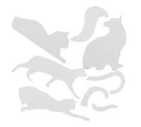 Alipis Règle de Quilting Chat en Acrylique Transparent Gabarit Patchwork DIY Petit Format Outil de Couture Précis pour Fournitures Loisirs Créatifs Modèles Clairs pour Matelassage et