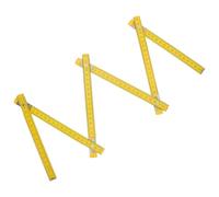 Alipis Règle Pliante en Bois de Bouleau Jaune Clair 1 Mètre, 6 Sections Rivets Robustes, Outil de Mesure Linéaire pour Menuiserie et Travaux de Construction, Mètre Pliable Précis