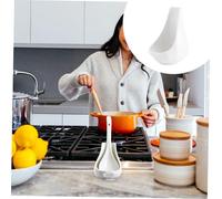 Alipis Repose-cuillère Céramique Blanc Élégant Support Vertical pour Cuillère de Cuisine avec Surface Lisse et Bords Arrondis Décoration de Table et Cadeau Pratique