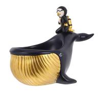 Alipis Résine Noire Boîte de Rangement Plongeur Créative pour Clés | Décoration de Bureau et Maison, Grand Espace, Figurine Originale, pour Petits Accessoires, Style Unique