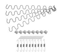 Alipis Ressorts et Acier Pouces Remplacement 18 Fer pour Canapé | Réparation de Rembourrage, Usage pour Sièges de Meubles, Installation Facile, Crochets et Boucles Argenté