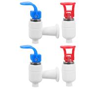 Alipis Robinet de Fontaine à Eau Manuel 4 Pièces Robinet d'Eau Filetage Intérieur Plastique Sain sans Odeur Silencieux Compatible Distributeur d'Eau Froide et Chaude Installation