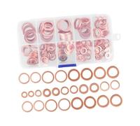 Alipis Rondelles en Cuivre 200 Pcs Assortiment M5-m14 Rondelle D’écrasement Joint Torique Boîte Compacte pour Bouchon de Vidange D’huile Automobile Maintenance Réparation