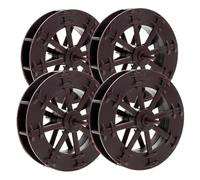 Alipis Roue à Eau Miniature Décorative 4 Pièces pour Jardin Et Fontaine, Jouet Éducatif Montessori Garçon Et Filles, Roue Tournante en Plastique Marron, Jeu D’Eau Relaxant pour Décoration Extérieure