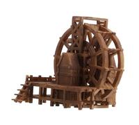 Alipis Roue À Eau Miniature Décorative, Mini Fontaine De Jardin Zen, Accessoire en Résine, Modèle De Roue À Eau pour Aménagement Paysager D'aquarium