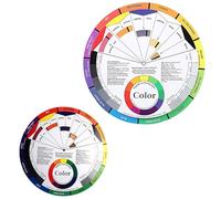 Alipis Roue Chromatique D'apprentissage Palette de Couleurs Rotative 2 Pièces pour Nail Art en Papier pour Maquillage Professionnel Femme
