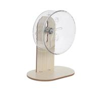Alipis Roue d'exercice Silencieuse pour Petits Animaux en Plastique et Bois avec Soucoupe Volante, Facile à Entretenir, pour Cage Intérieure