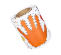 Alipis Rouleau de Bordure D'affichage Autocollant Coloré Empreinte de Main, Papier Couché, Application Facile, Retrait Simple pour Décoration de Tableau D'école