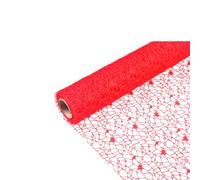 Alipis Rouleau de Filet Jacquard Rouge pour Décoration Maternelle Breloque DIY en Maille Tulle Accessoire Suspendu pour Rideaux et Emballage D’Artisanat Longueur Ajustable