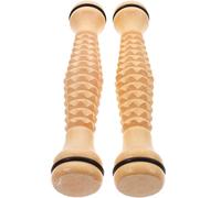 Alipis Rouleau de Massage en Bois 2pcs pour Relaxation Musculaire et Étirement Corporel, Outil de Massage Après Exercice ou Séance de Yoga