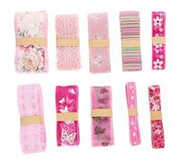 Alipis Ruban Floral en Polyester Tulle Printemps-été 10 Pièces, Ruban Découpable pour Loisirs Créatifs et Emballages Présents, Résistant à L'usure, Motifs Imprimés pour Décoration Fête