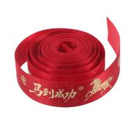 Alipis Ruban Rouge en Polyester pour Décoration du Nouvel An Chinois 2026 Année du Cheval, Fil Métallique et Application Facile pour Créations DIY Festives