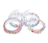 Alipis Rubans Adhésifs à Strass Auto-Adhésifs 4 Rouleaux 50 CM Ruban Décoratif Cristal pour Loisirs Créatifs Cadres Photo Emballage et Décoration DIY