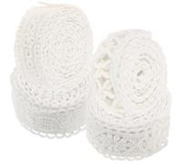 Alipis Rubans de Dentelle Blancs 4 Rouleaux 8 Yards pour Couture Garniture en Dentelle Décoration de Vêtements DIY et Scrapbooking Bordures Artisanales Élégantes