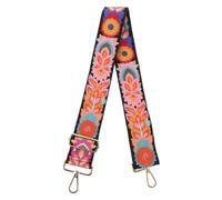 Alipis Sangle de Guitare Réglable en Polyester Motif Floral Brodé, Bandoulière pour Banjo et Ukulélé, Conçue pour Passionnés de Musique et Occasions Variées