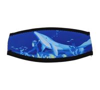 Alipis Sangle de Masque de Plongée en Néoprène Double Couche Bandeau Couvre-Tête pour Plongée sous-Marine et Profonde Accessoire de Rechange Confortable et Ajustable Motif Baleine