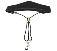 Alipis Sangle de Saxophone Cuir Rembourré Noir Bandoulière et Ajustable pour Sax Alto Ténor et Soprano Confort de Port et Protection Renforcée