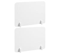 Alipis Séparateurs de Bureau pour Étudiants 2 Pcs en PVC Blanc 30 X 40 Cm avec Base Amovible, Écrans de Confidentialité pour Salle de t Bureaux, Cloisons de Séparation Pratiques