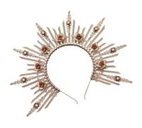 Alipis Serrage-tête en Plastique Doré Couronne de Déesse pour Fille pour Décoration Accessoire Cheveux Lolita Délicat Lors de Fêtes Halloween ou Bal