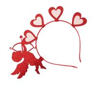 Alipis Serre-tête Cœur Rouge Ajustable pour Femme Accessoire de Fête Saint-valentin Symbole Amour et Passion Bandeau Confortable pour Mariage et Anniversaire