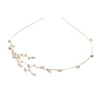 Alipis Serre-tête Doré Élégant Alliage avec Branches Strassées Léger et Confortable pour Mariage Soirée et Mariée