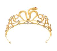 Alipis Serre-tête serpent : couronne de serpent, diadème de mariage pour mariée, coiffe de reine en strass, accessoires de costume pour Halloween, anniversaire, mascarade, fête