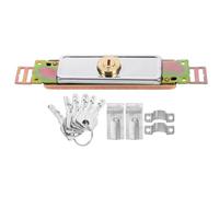 Alipis Serrure de Porte de Garage à Volet Roulant Verticale en Métal Durci avec Rainure de Clavette 6 Clés Incluses Serrure de Porte à Enroulement Robuste Anti-Corrosion pour Portail