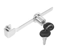 Alipis Serrure de Sécurité avec Cylindre de 20 Mm pour Porte Coulissante en Acier Inoxydable Argenté Verrouillage Fiable pour Réfrigérateur et Vitrine en Verre, pour