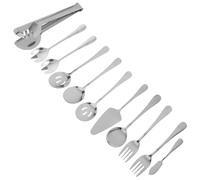 Alipis Set Couvert Table Acier Inoxydable Ustensiles Cuisine INOX Réutilisables avec Cuillères Et Fourchettes De Service Couverts Robustes pour Restaurant Western Et Repas Festifs