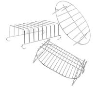 Alipis Set Cuisine 3 Pièces pour Friteuse à Air en Acier Inoxydable Argenté, Grille de Cuisson Épaisse et Résistante, Nettoyage Rapide, Accessoires Cuisine