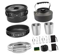 Alipis Set de Cuisine Camping Multifonction Personnes avec Casseroles Antiadhésives Portables pour Randonnée et Pique-